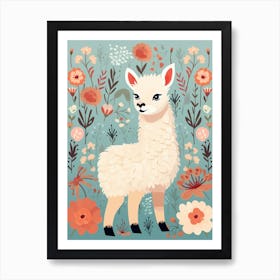 Baby Animal Illustration  Alpaca 2 Art Print