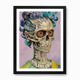 Skeleton Woman Art Print