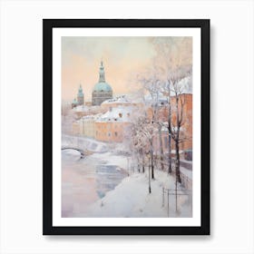 Dreamy Winter Painting Helsinki Finland 2 Art Print