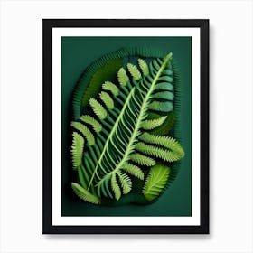 Felt Fern Vibrant Art Print