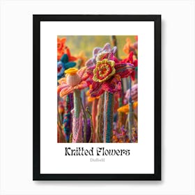 Knitted Flowers Daffodil  6 Art Print