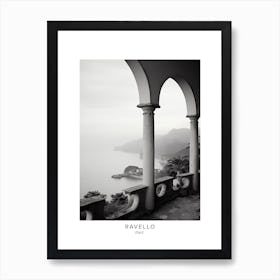 Poster Of Ravello, Italy, Black And White Analogue Photography 3 Art Print