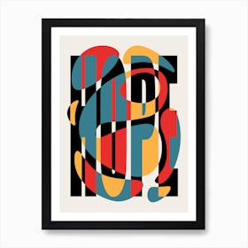 Hope Abstract Positive Quote Minimalist Art Print