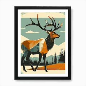 Elk Canvas Print 2 Art Print