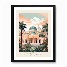 The Great Mosque Of Cordoba   Cordoba, Spain   Cute Botanical Illustration Travel 2 Poster Art Print