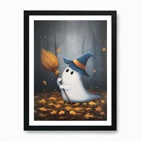 Ghost With Broom 4 Art Print