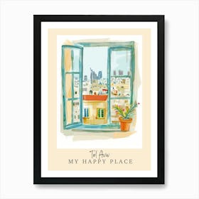 My Happy Place Tel Aviv 4 Travel Poster Art Print