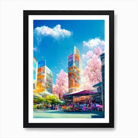 Futuristic City 2 Art Print