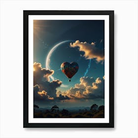 Hot Air Balloon In The Sky Art Print