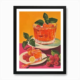 Fruity Jelly Vintage Cookbook Illustration 1 Art Print