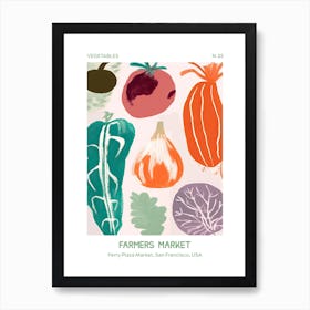 Bitter Melon Vegetables Farmers Market 4 Ferry Plaza Market, San Francisco, Usa Art Print