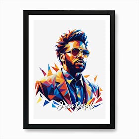 Jason Derulo 01 Portrait Music Icon Style WPAP Pop Art Art Print