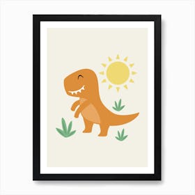 T - Rex Dinosaur Art Print