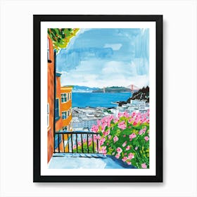 Travel Poster Happy Places San Francisco 3 Art Print