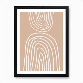 Tan Print Arch Art Print