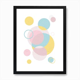 Abstract Pastel Circles Art Print