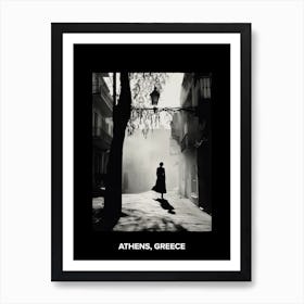 Poster Of Athens, Greece, Mediterranean Black And White Photography Analogue 4 Art Print