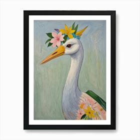 Bird With Flower Crown no1 Poster