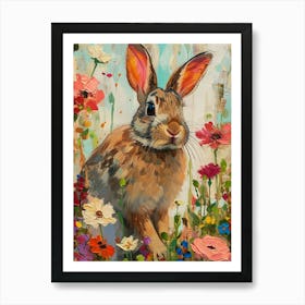 Mini Rex Rabbit Painting 4 Art Print