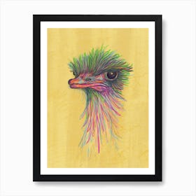 Olive The Ostrich Art Print