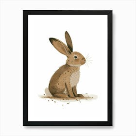 Beveren Rabbit Nursery Illustration 3 Art Print