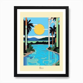 Poster Of Minimal Design Style Of Bali, Indonesia 1 Art Print