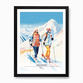 Meribel   France, Ski Resort Poster Illustration 1 Art Print