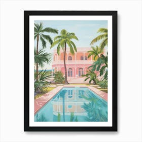 Barbados Mansion With A Pool 1 Art Print