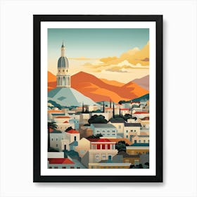 Cape Town, South Africa, Graphic Illustration 2 Art Print