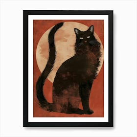 Black Cat Canvas Print 4 Art Print