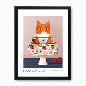 Foodie Cats Co Cat And A Trifle Cake 6 Art Print