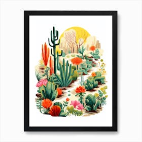 Desert Botanical Garden Usa Modern Illustration 1 Art Print