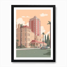 Houston Illustration 3 Art Print