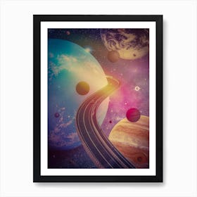 Road To The Planets Vintage Art Print