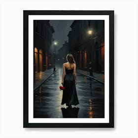 Woman Walking Down The Street 5 Poster