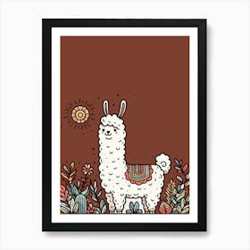 Mexican Llama Art Print