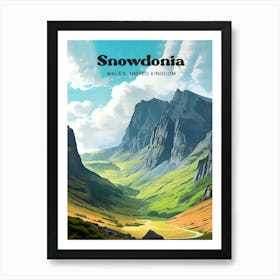 Snowdonia Wales United Kingdom Nature Travel Art Poster