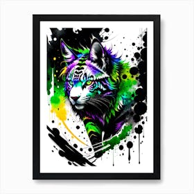 Colorful Tiger 1 Art Print