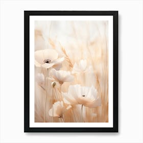 Boho Dried Flowers Poppy 1 Art Print