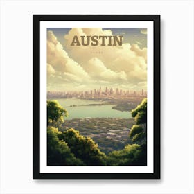 Austin Texas Travel Art Print