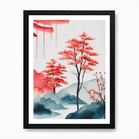 Asian Landscape Painting 37 Art Print