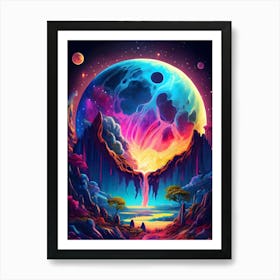 Psychedelic Landscape Art Print