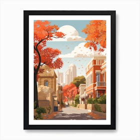 Cairo In Autumn Fall Travel Art 1 Art Print