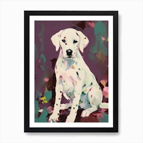 A Dalmatian Dog Painting, Impressionist 4 Art Print