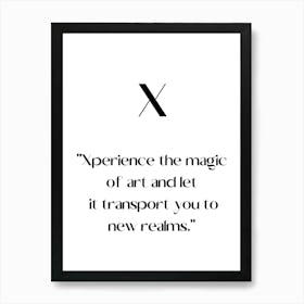 Experience The Magic Of And Let It Transport You To New Realms.Elegant painting, artistic print. Art Print