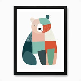 Bear In A Square Art Print