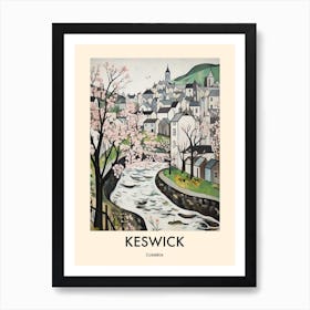 Keswick (Cumbria) Painting 4 Travel Poster Art Print