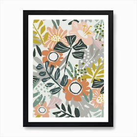 Papercut Flower Love Art Print