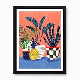 Plants In Pots 3 Art Print