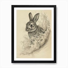 Tans Rabbit Drawing 4 Art Print